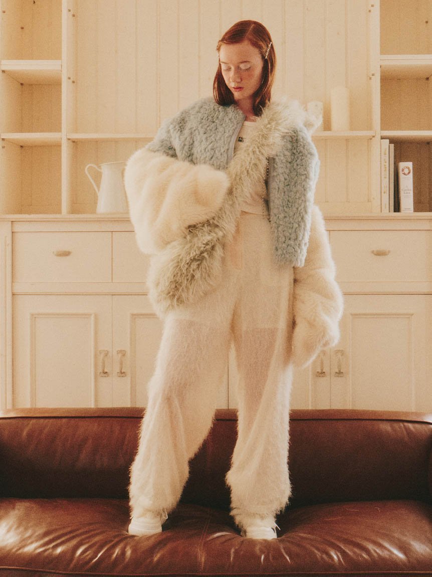 ファーファー furfur 24AW 2WAYエコファーボレロ ジャケット ショート丈 F ライトブルー RWFJ245009 /NQ レディース ファーファー furfur 24AW 2WAYエコファーボレロ ジャケット