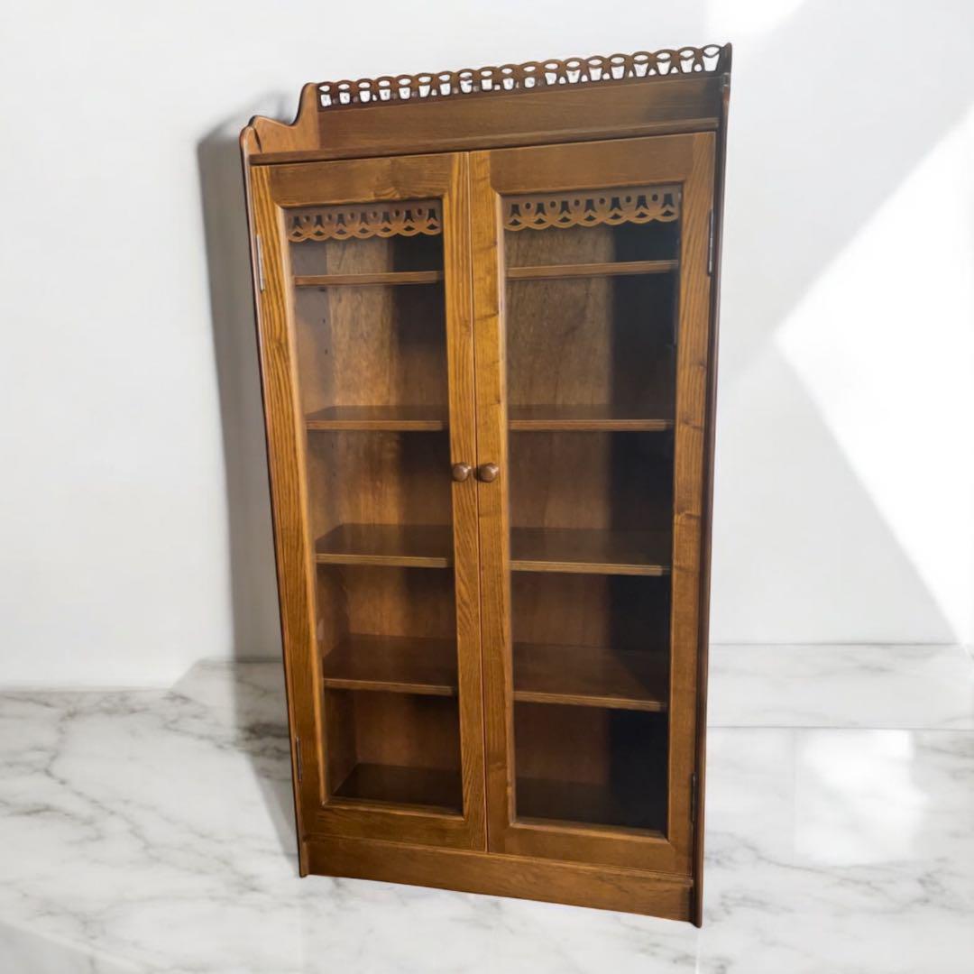 HR578 【美品】パリの雑貨屋　日本製　飾り棚　2枚扉 HR578 【美品】パリの雑貨屋 日本製 飾り棚 2枚扉 （HR578 【美