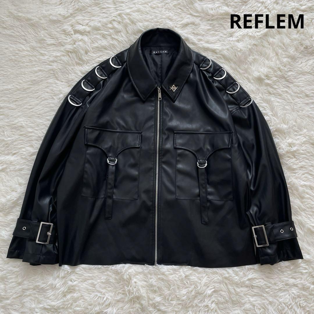REFLEM レフレム　フェイクレザージャケット　リング REFLEM レフレム フェイクレザージャケット リング（REFLEM