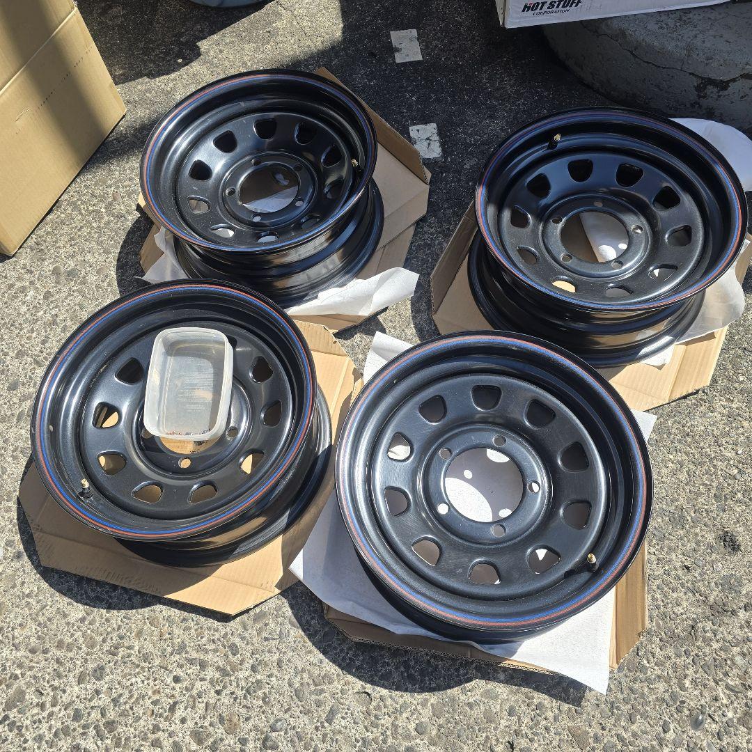 モーターファーム　デイトナ中古ジムニーシエラで使用したものです15インチ6J-5 モーターファーム デイトナ中古ジムニーシエラで使用したもの