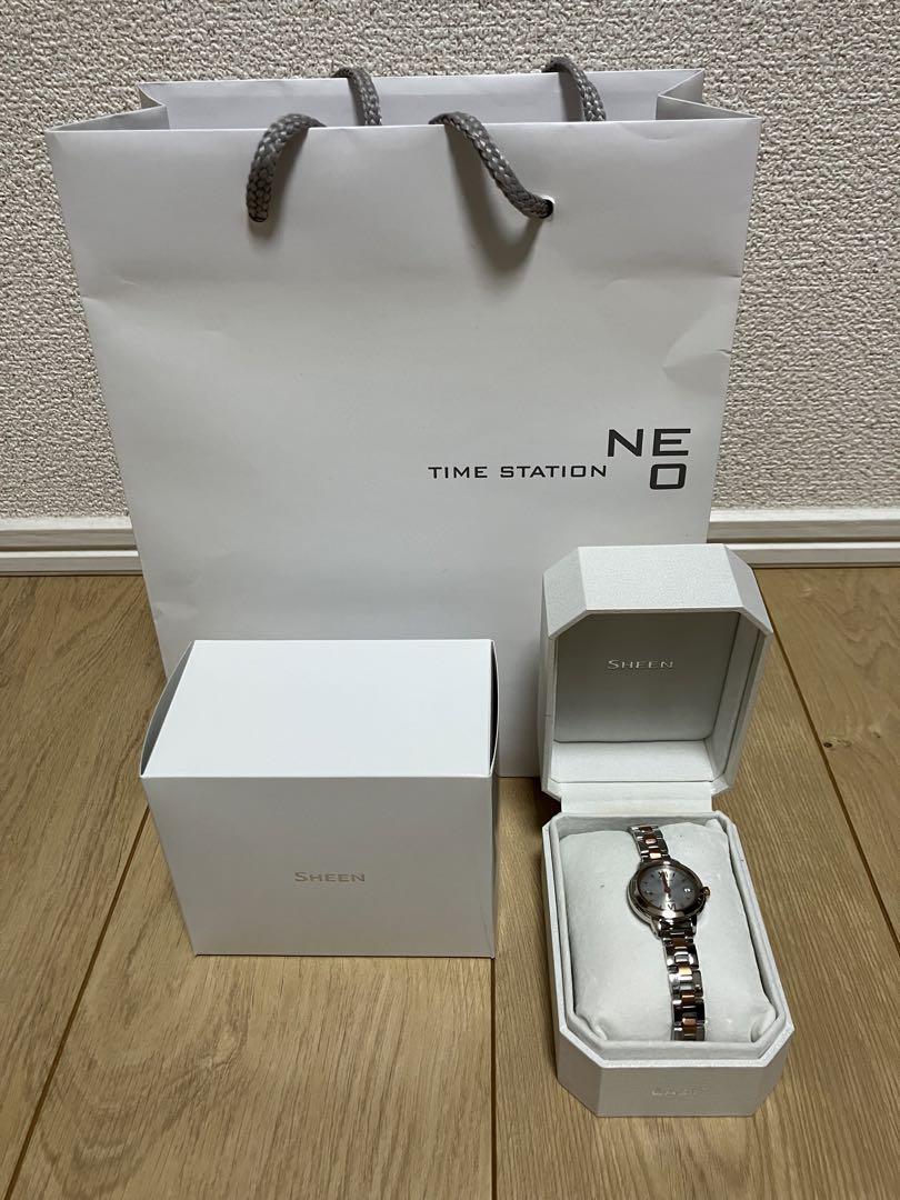CASIO SHEEN 電波ソーラー ナチュラルガーデン 紙袋、箱付（キー