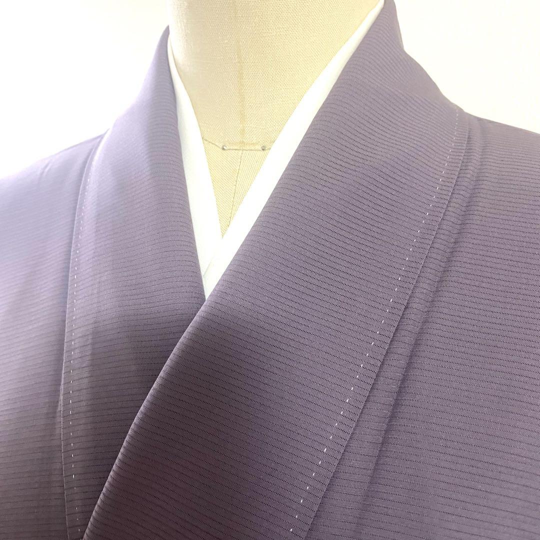 5k1857 着物　正絹　夏物　薄物　絽　一つ紋　家紋　紫　無地　和装 楽天市場】【新古品】 夏物 小紋 薄物 着物 正絹 絽 五泉 黒