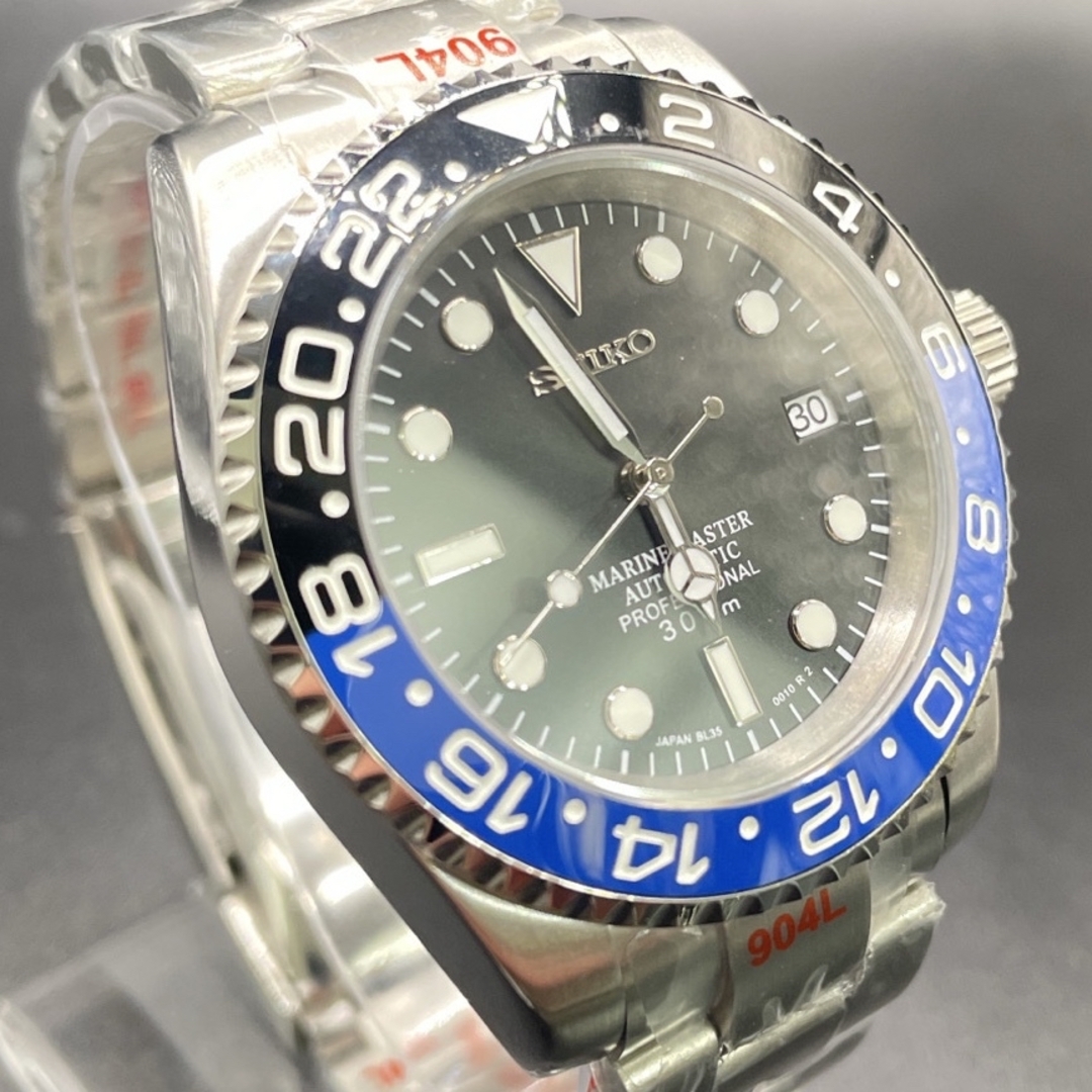 新品SEIKO MOD NH35搭載 セイコー 青黒 バットマン オイスター