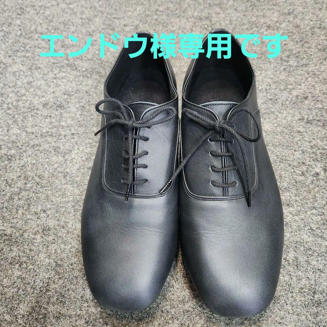 新品】ケント黒 レザー 社交ダンスメンズシューズナンバーワン