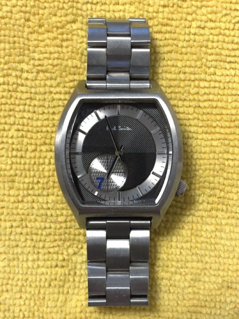 美品 Paul Smith ポールスミス ナンバーセブン ブルー メンズ 腕時計
