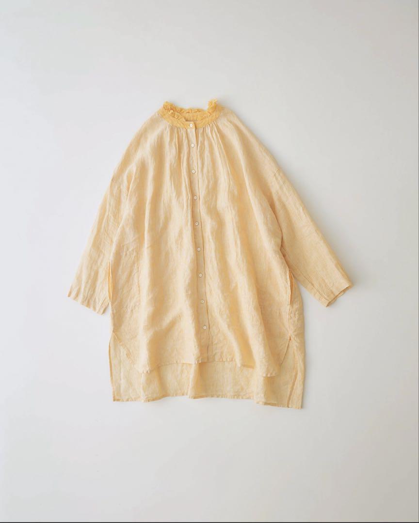 2024AW ネストローブ デッドストックリネンコンビブラウス 2024AW ネストローブ デッドストックリネンコンビブラウス