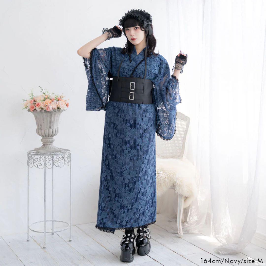 夢展望 浴衣 帯セット（ショコラスイーツ柄ドレス浴衣|DML|PR|SW