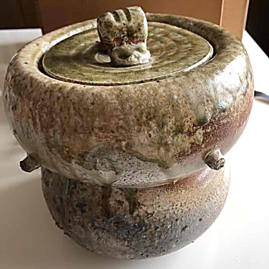 茶道具 水指 伊賀焼 福島清文作 共箱 茶道具 水指 伊賀焼 福島清文作 共箱（宗 sou::お茶道具・着物の