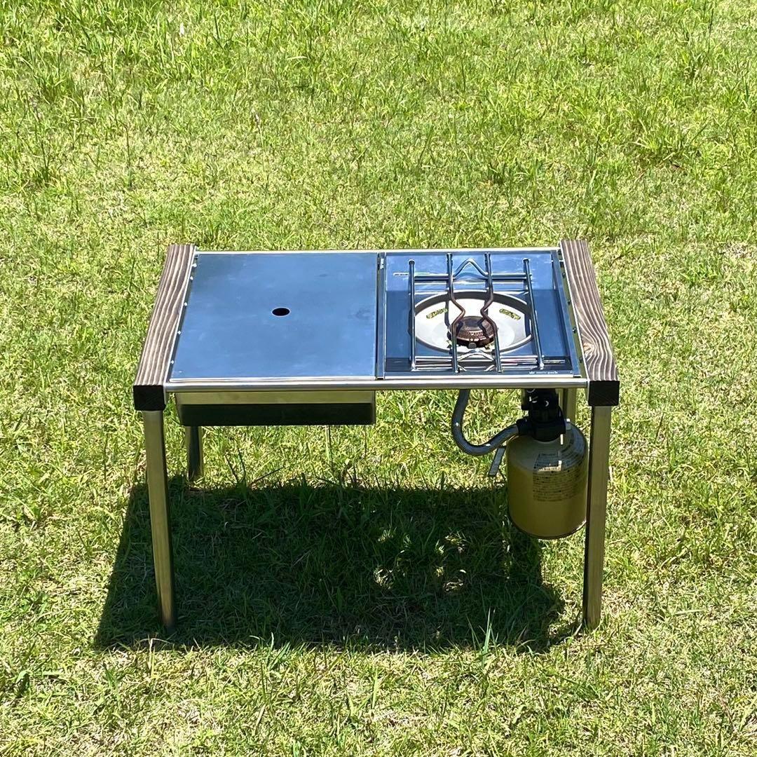☆☆オリジナルアウトドアテーブル♪♪スノーピークIGT互換品♪♪2ユニット☆☆ 2023年最新！IGT互換テーブルおすすめ34選！フラットバーナーが