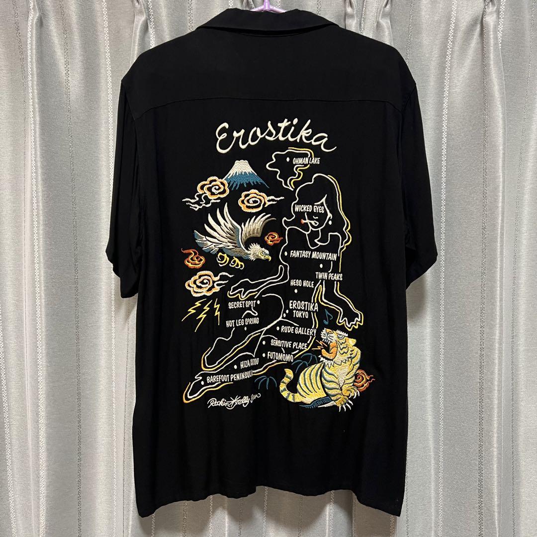 希少 ルードギャラリー 刺繍 ボウリングシャツ ロッキンジェリービーン 希少 ルードギャラリー 刺繍 ボウリングシャツ ロッキンジェリー