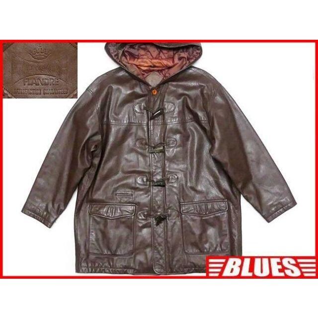 90s - vintage レザージャケット ダッフルコート 革ジャン コート