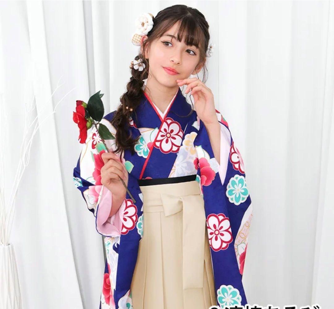 小学生袴 4点セット サイズ160 （袴4点セット 華やかAD ジュニア