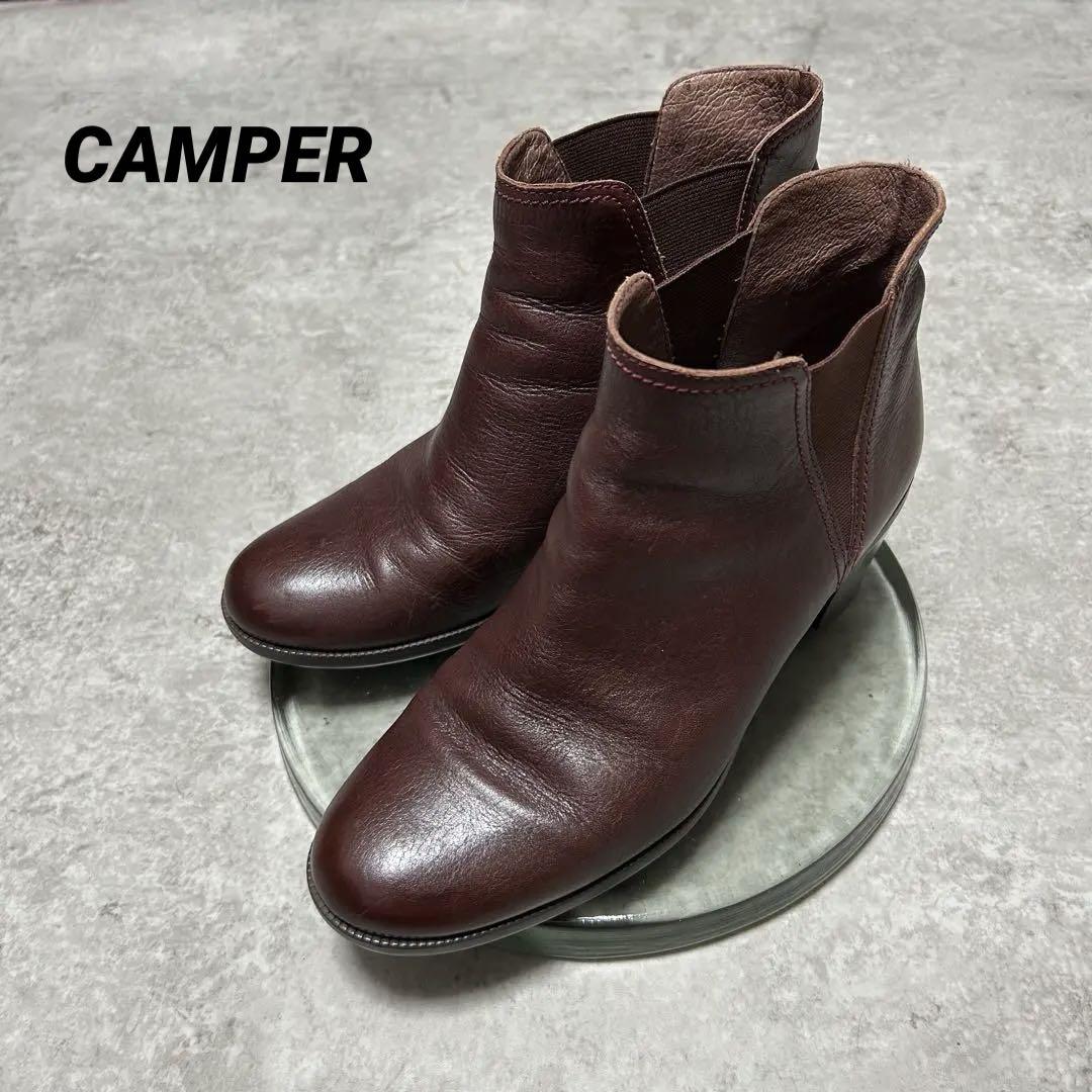 CAMPERカンペールサイドゴアブーツ37ブーティ レザーヒール