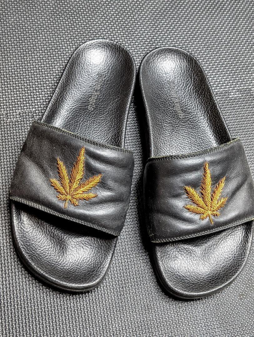 palm angels パームエンジェルス 大麻 WEED サンダル 開店祝い palm angels パームエンジェルス 大麻 WEED サンダル