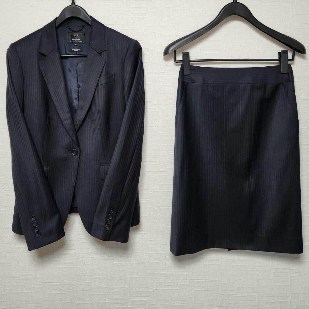 美品＊ニジュウサンク 23区　ロングジレ　ベスト　ブラック　38 ゆったり　黒 セール】 【CLASSY. 10月号掲載/洗える】ドレープ ジレ （その他