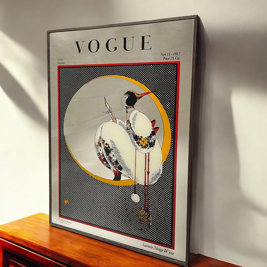 希少 ヴィンテージ VOGUE パブミラー 鏡 アンティーク
