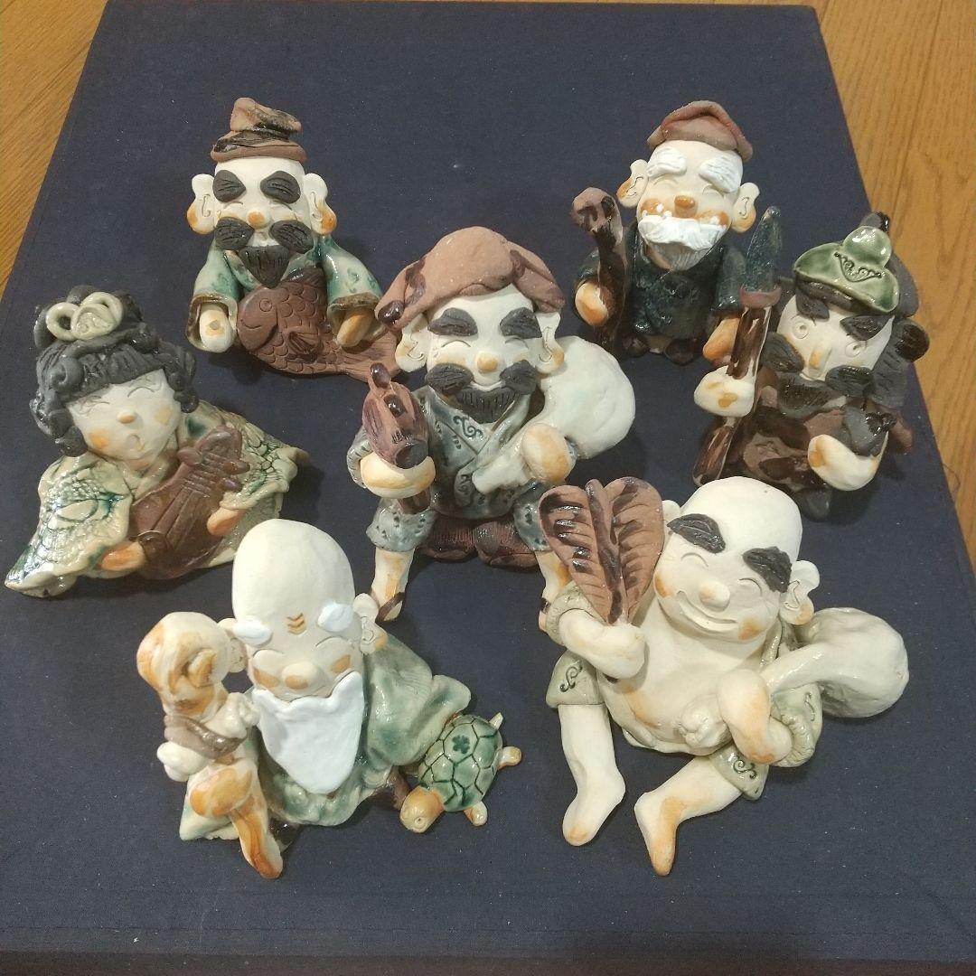 七福神・焼き物・陶器・置物 七福神・焼き物・陶器・置物 （陶器 七福神置物（干支 置物 薬師