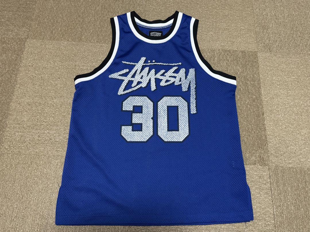 STUSSY メッシュタンクトップ ブルー M（STUSSY(ステューシー
