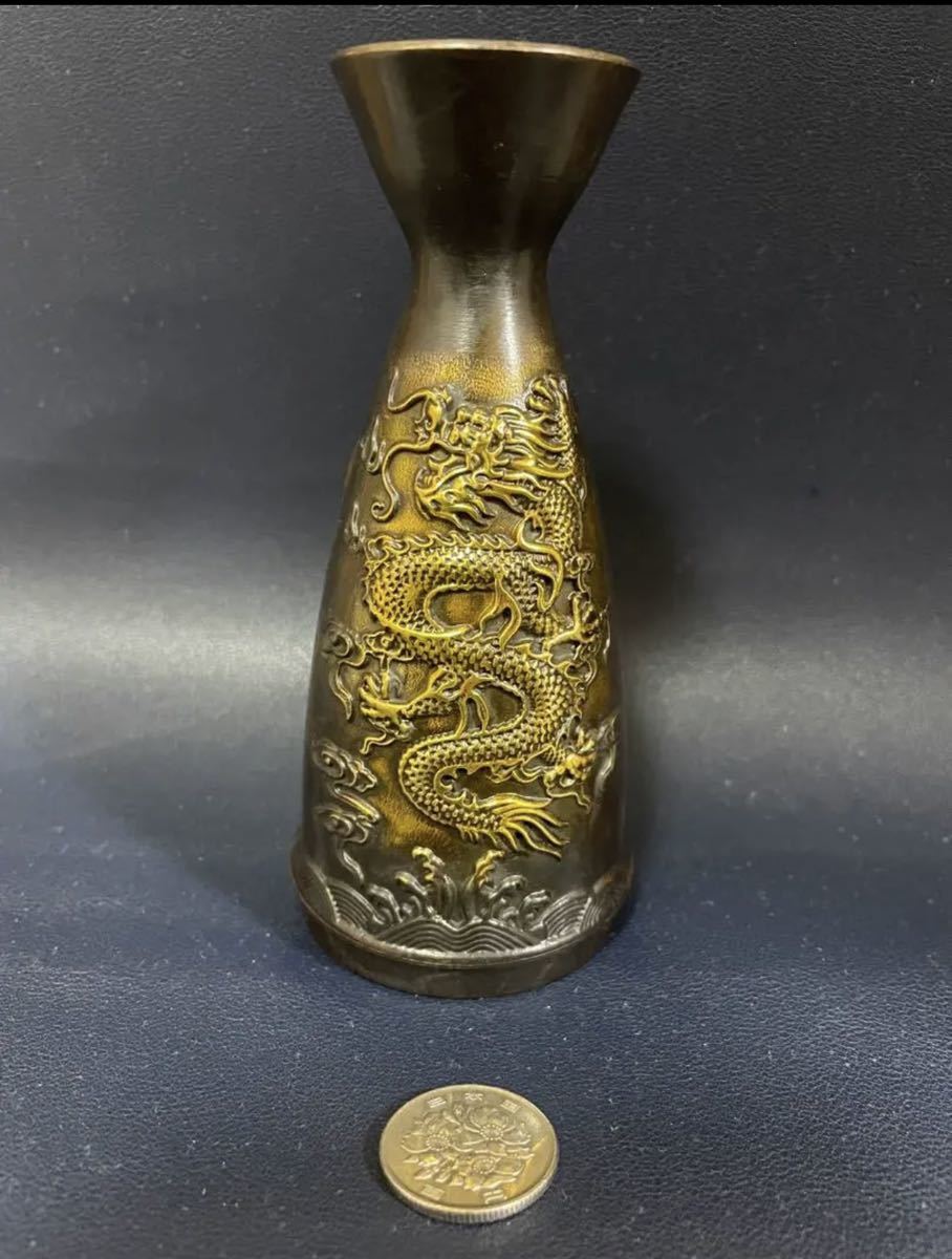 【骨董】中国古銅　酒器 中国古物】青銅器「じこう（蓋付盛酒器）」285mm : 龍香堂