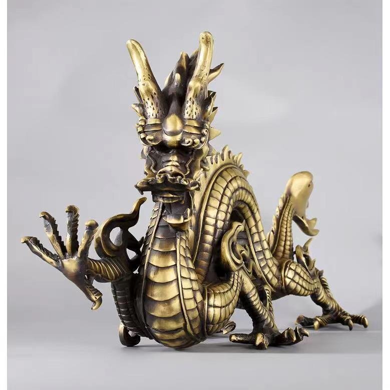 龍の置物 風水グッズ 五本爪 龍 竜 真鍮 龍神 ドラゴン アイテム