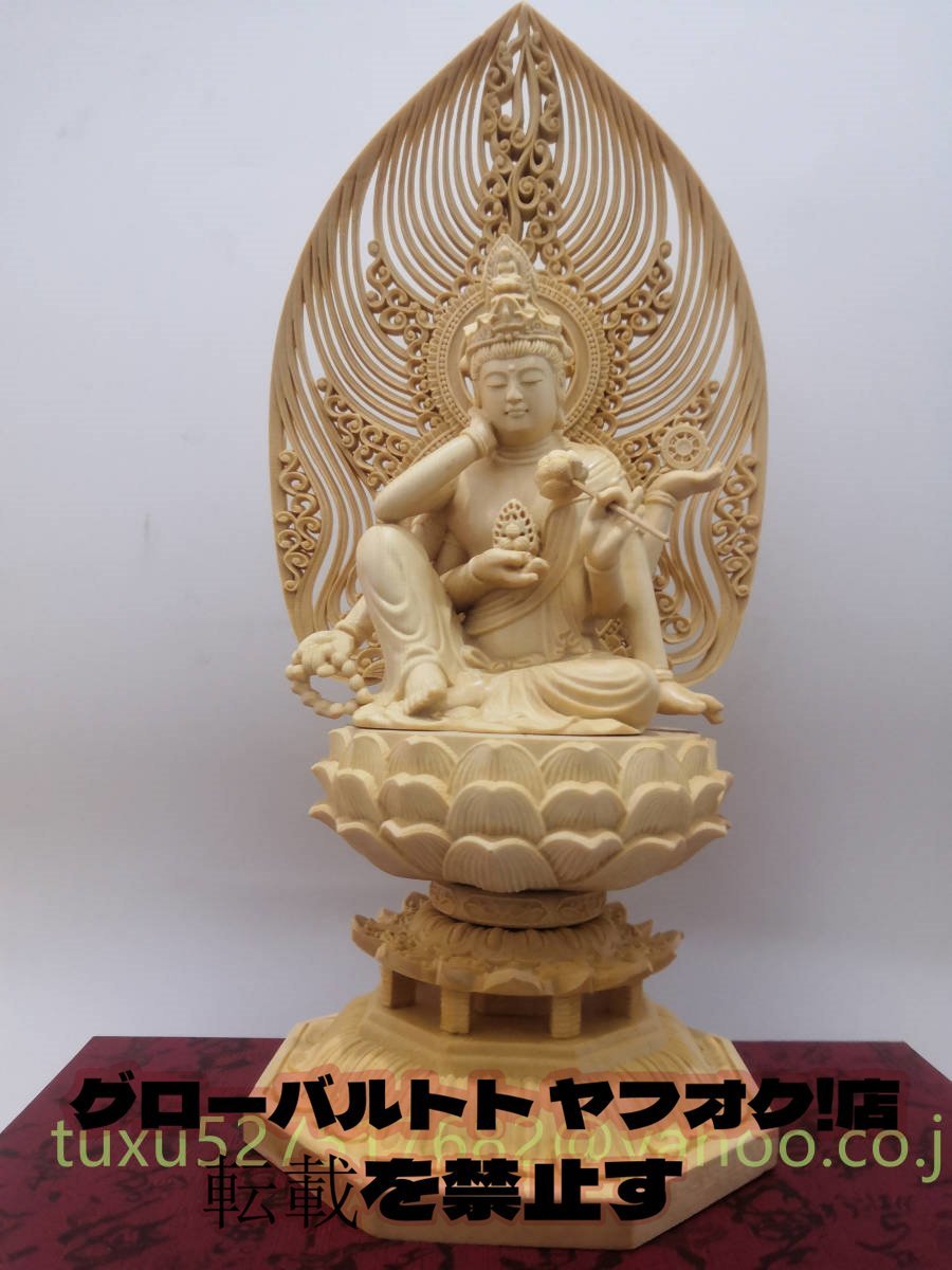観音　如来像　彫刻　板 ◇木彫り彫刻・仏像◇ 准胝観音像 （楠） 極彩色仕上げ 【商品