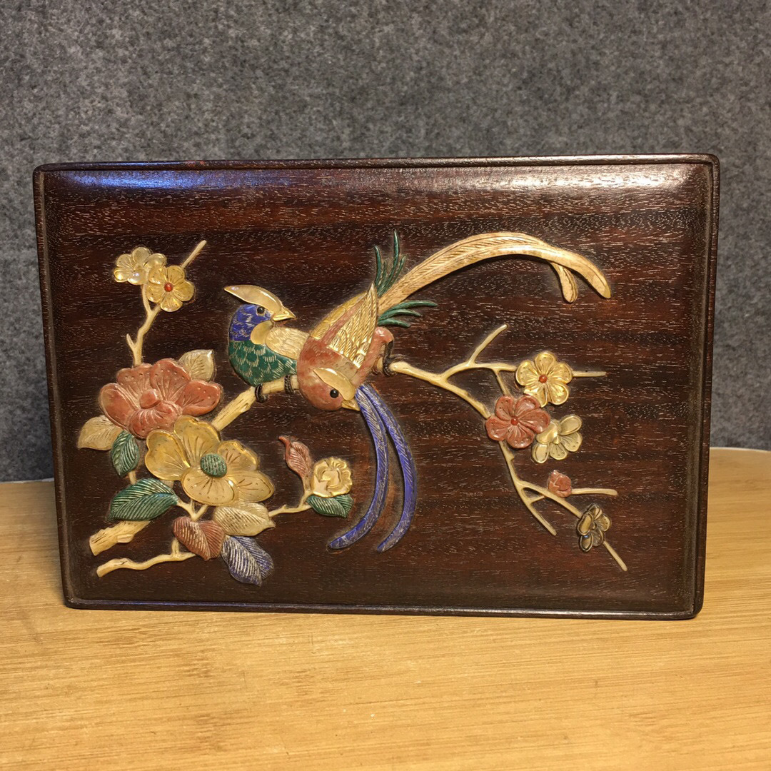 紫檀透彫蓋盒唐物 擺件 中国古玩 中国美術 検)黄花梨 文房四宝 A783 紫檀透彫蓋盒唐物 擺件 中国古玩 中国美術 検)黄花梨 文房四宝 A783