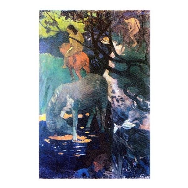 絵画 名画 複製画 額縁付(MJ108N-G) ポール・ゴーギャン 「白い