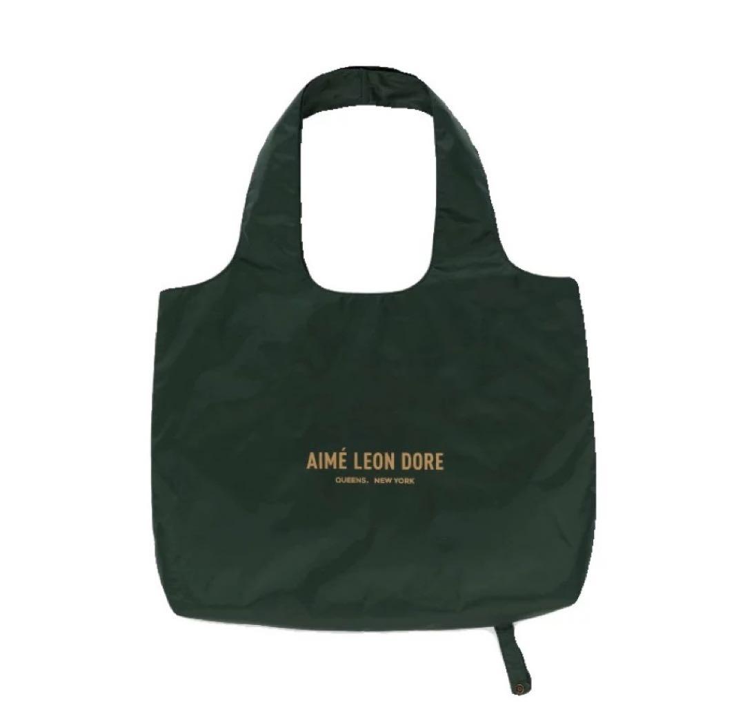 AIMÉ LEON DORE エメレオンドレ　エコバッグ　トートバッグ　グリーン Aime Leon Dore エコバッグ トートバック（エイムレオンドレ
