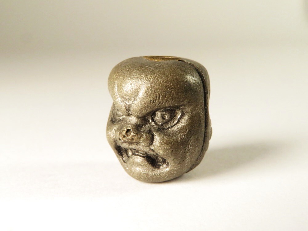 鬼面銅製根付　明治 大珍品 鬼面 春画 根付 陶根付 仕掛け根付 九谷焼 陶磁器 焼物