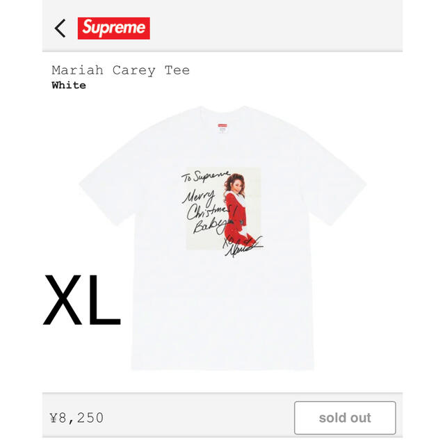 Supreme 20AW Mariah Carey S/S Tee マライア FW20 Supreme Mariah Carey Tee シュプリーム マライア キャリー