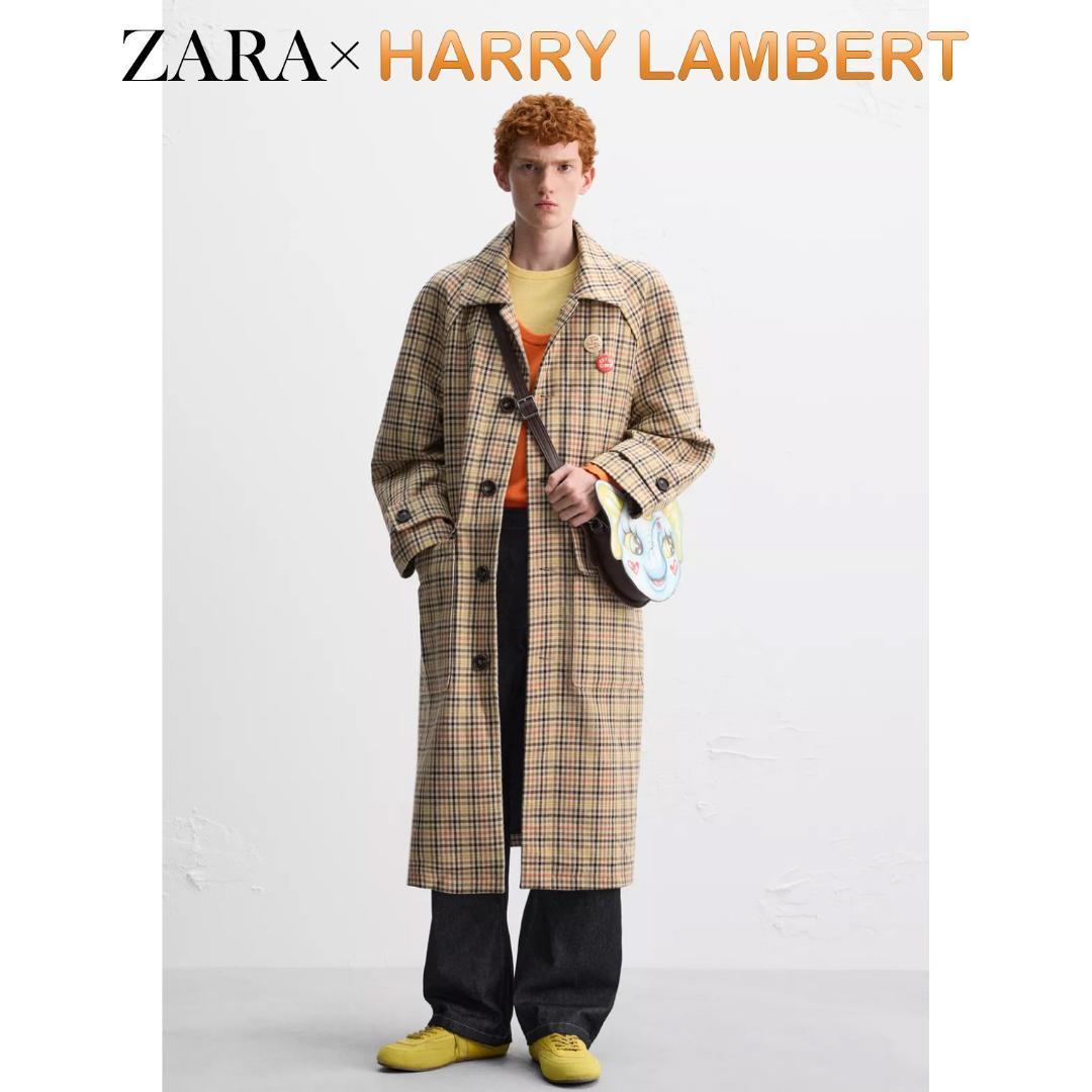 ザラ ハリー・ランバート チェック柄トレンチコート Zara（PLAID