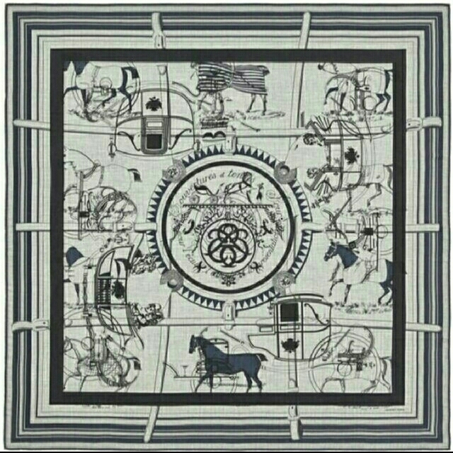 HERMES☆カシミヤシルク☆ストール140 （エルメスカシミアシルク