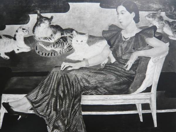 藤田嗣治　Ｙ婦人の肖像　画集より　状態良好　新品額付 藤田嗣治 レオナール藤田 1924年 絵画「裸婦」 （藤田嗣治