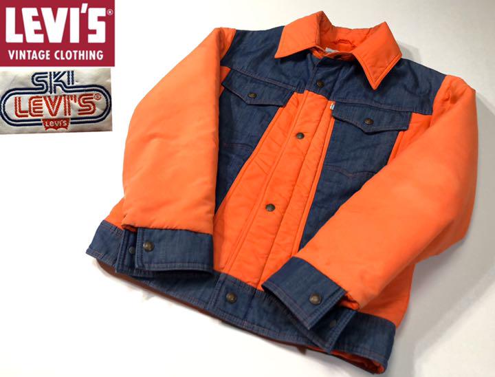 激レア リーバイス Levi's デニム オレンジダウンベストL キムタク着用 激レア リーバイス Levi's デニム オレンジダウンベストL