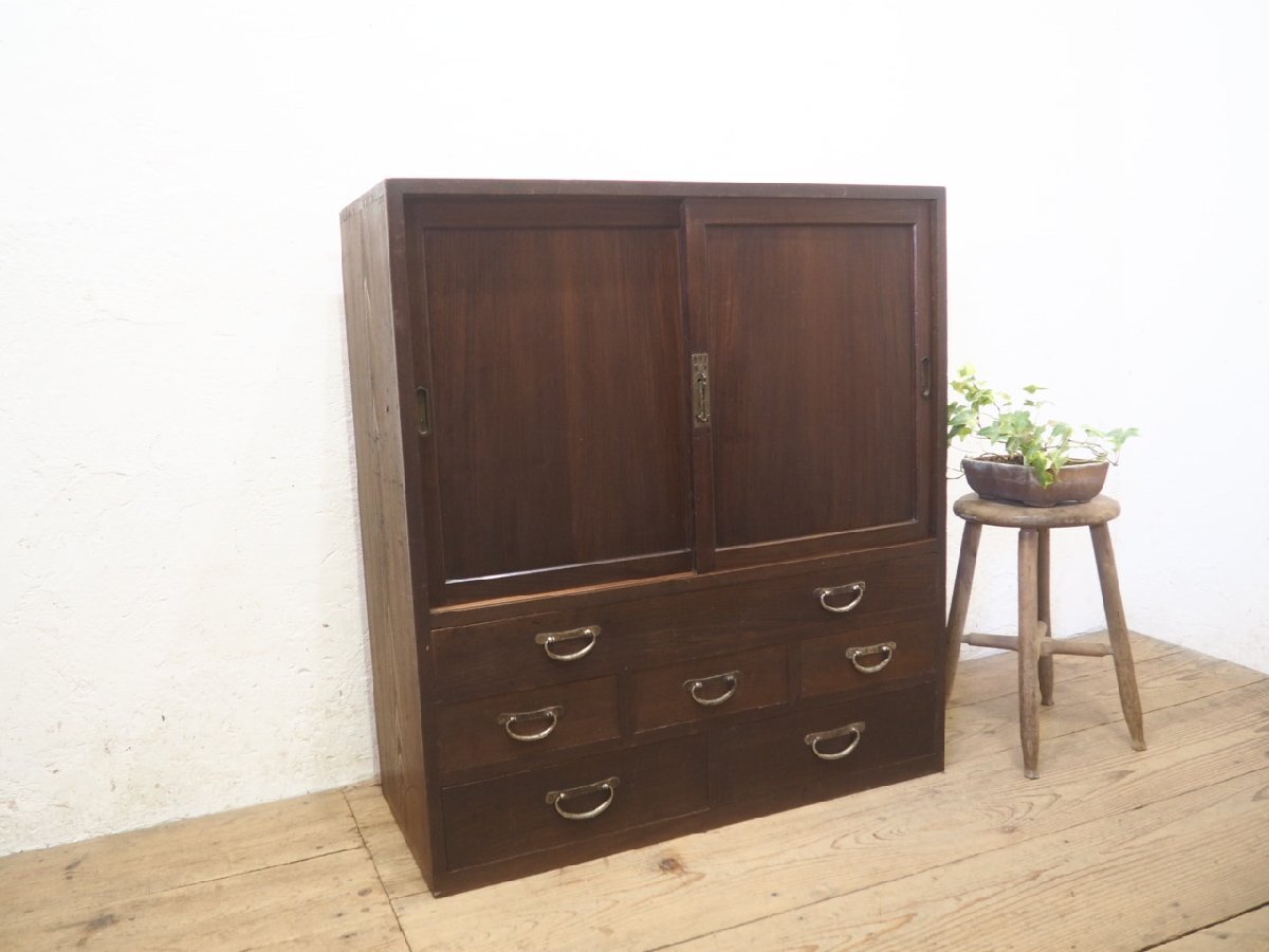 タ荷N0878◇H93,5cm×W85cm◇アンティーク◇味わいのある古い木製