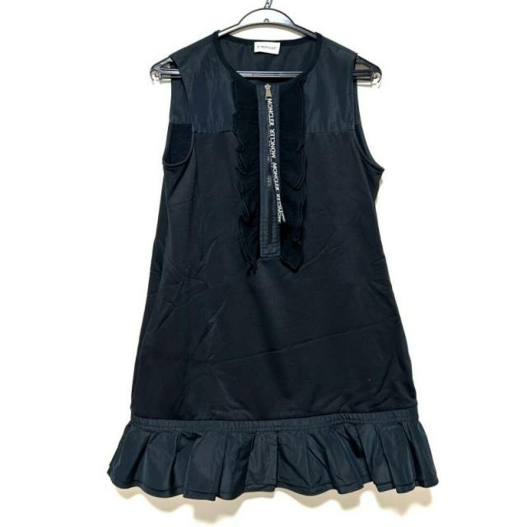 MONCLER ノースリーブ ブラックミニワンピース MONCLER ノースリーブ ブラックミニワンピース