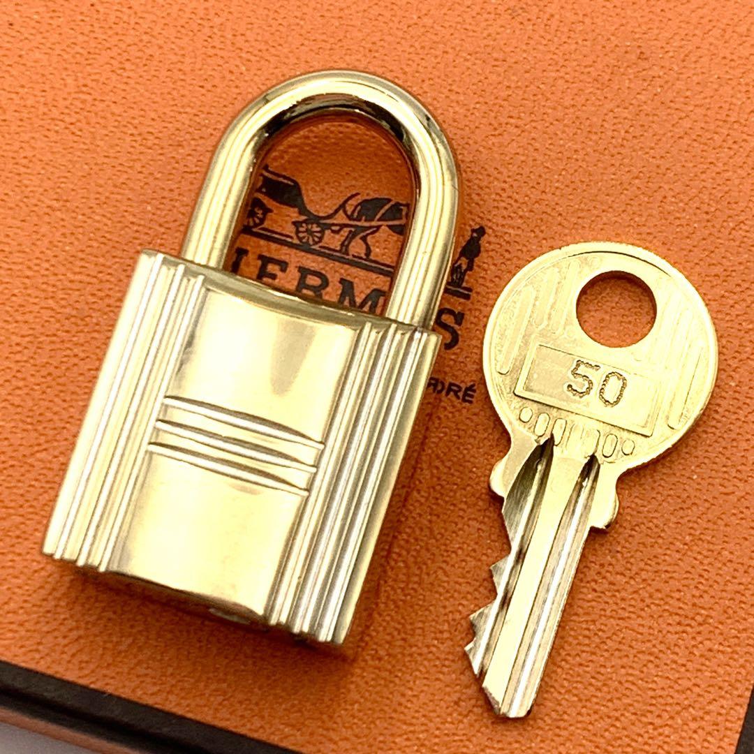HERMES エルメス カデナ 24Kメッキ No.50 50番 鍵付き