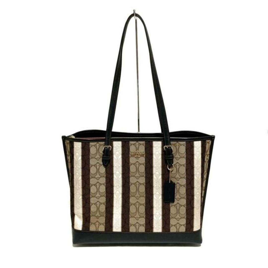 COACH(コーチ) トートバッグ シグネチャー柄 C4088 黒×ベージュ