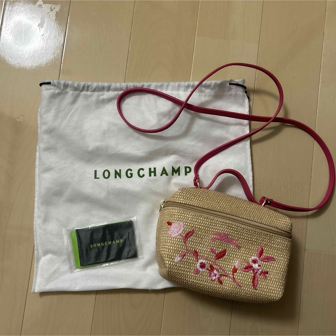 専用正規品ロンシャン2023 カゴバック　完売カラー　ピンク刺繍 ロンシャン2023 カゴバック 完売カラー ピンク刺繍 （ロンシャン