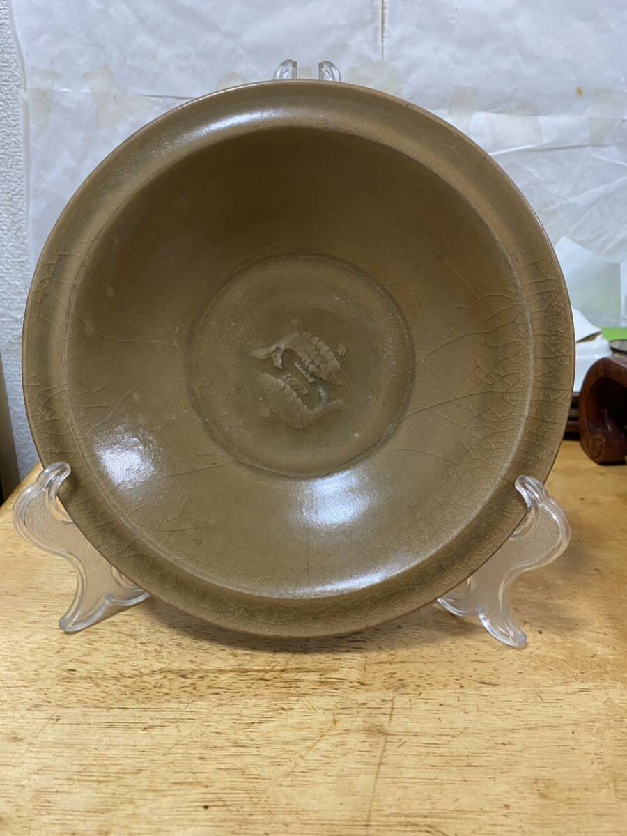 中国美術品　青花龍図陶磁器皿　皿　大明正徳年製　骨董品　アンティーク 中国美術品 青花龍図陶磁器皿 皿 大明正徳年製 骨董品 アンティーク