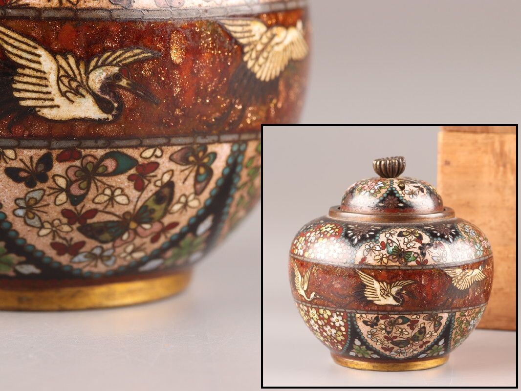 中国古玩 唐物 古七宝 七宝焼 香炉 時代物 極上品 初だし品