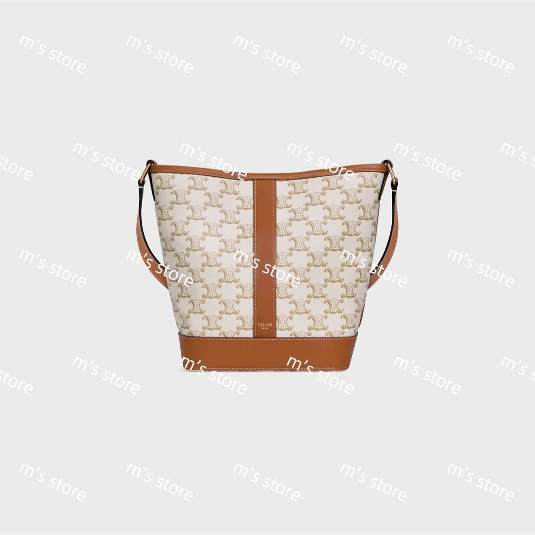 CELINE トリオンフ スモール バケットバッグ 118293GCX38SI CELINE トリオンフ スモール バケットバッグ 118293GCX38SI