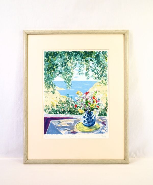 真作 チャールズ・ペニー リトグラフ「Oleander IV」画寸 35cm