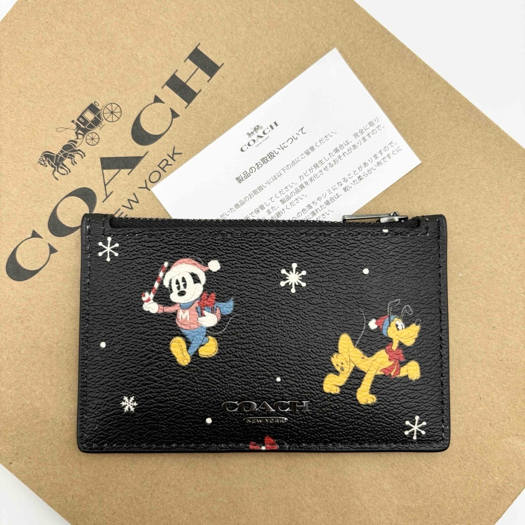 【COACH x Disney】在庫僅か ミニ―〇プベルレザー カードケース Coach x Disney