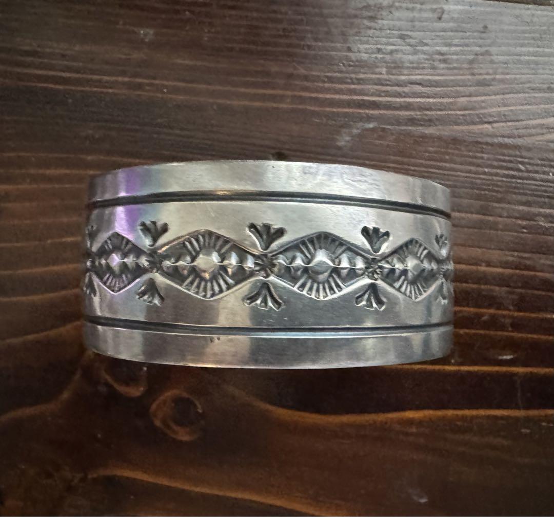 60s ビンテージ ナバホ族 バングル スターリングシルバー 925 WS作 1960s Vintage Thunderbird Bangle サンダーバード ビンテージ