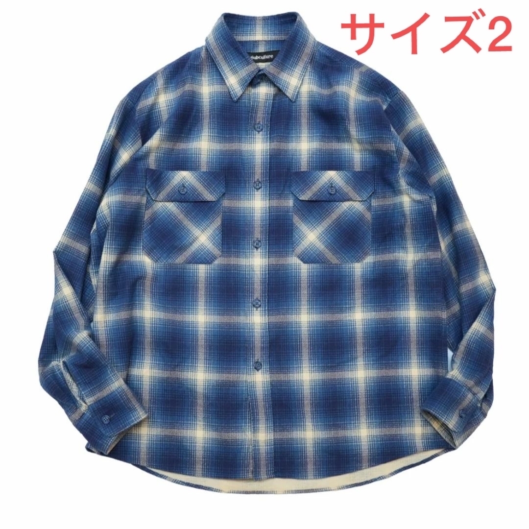 新品未使用 subculture ウールチェックシャツ サイズ2 Subculture WOOL CHECK SHIRT サイズ2 - メルカリ