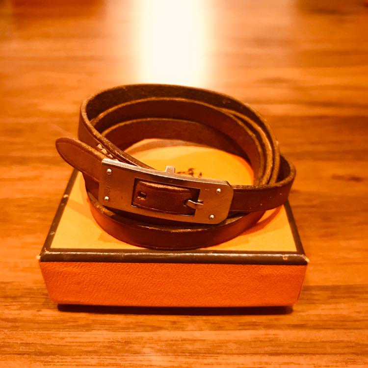 美品　エルメス　アピ3 ブレスレット　チョーカー　レザー　箱付き　ブラウン 楽天市場】HERMES 【エルメス】 アピ3 3連 レザーブレスレット