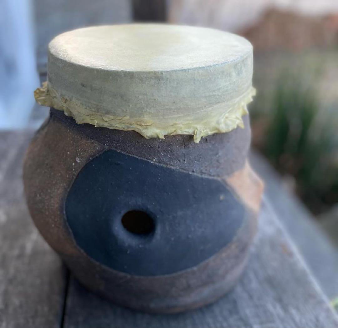希少！作家もの陶器の太鼓　パーカッション 希少！作家もの！陶器の太鼓 パーカッション （石川浩司の日用品
