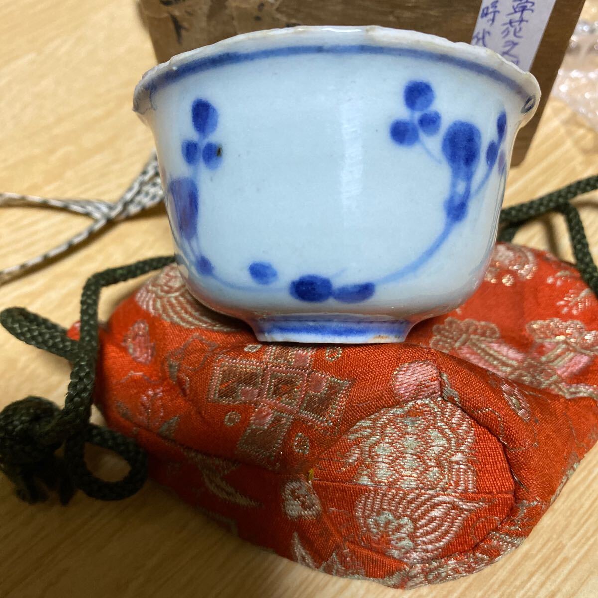 染付草花文 煎茶器 中国明時代 （夢たま】煎茶のウブ品！唐物