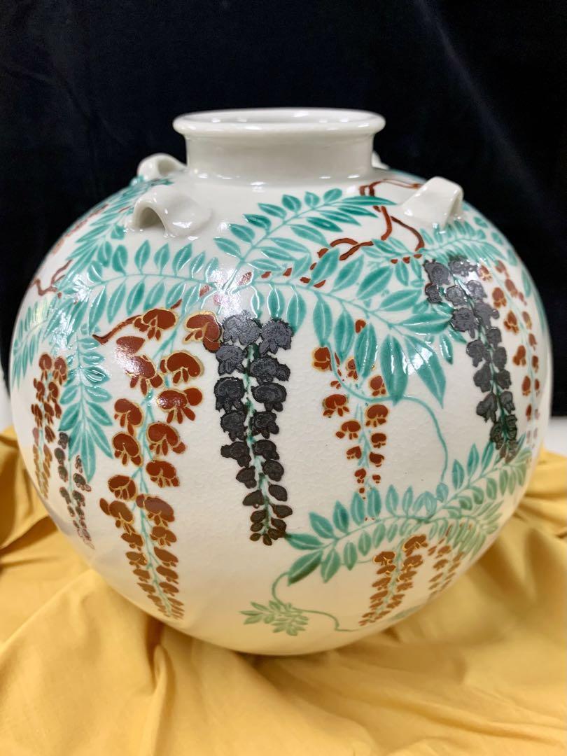 色絵藤花文茶壷 レプリカ MOA美術館 野々村仁清 （1円スタート